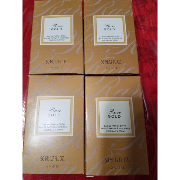 4 Avon Rare Gold Eau de Parfum Spray net wt 1.7 fl oz each  Mexico 100% Original