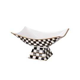 Porlien Checker Fruit Bowl with Stand