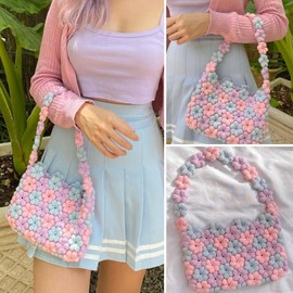 JXINLODGEG Crochet Kit for Beginners, Crochet Bag Kits for Starters with Step-by-Step Video Tutorials, Crocheting Kit for Adults Kids DIY Art Craft Knitting Starter with Hooks