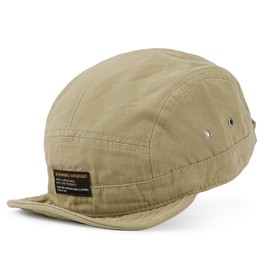 Clakllie 5 Panel Cap Flat Brim Baseball Caps Urban Street Short Brim Cap Flat Bill Snapback Cap Breathable Summer Dad Hats,DY09-Khaki