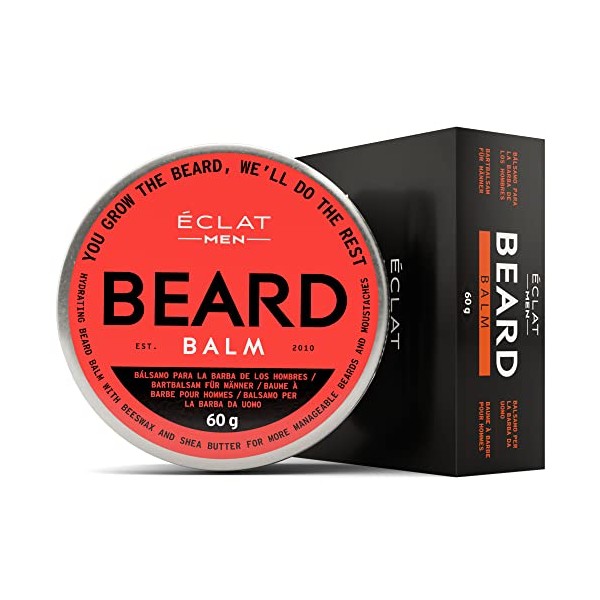 ðªðð¡ð¡ðð¥ ð®ð¬ð®ð¯* Men Beard Balm, Beard Conditioner with Shea Butter and Pure Argan Oil, Moisturizer and Softener Beard Wax, Safe for Sensitive Skin, 60 g