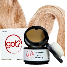Got? Roots - Root Touch Up Hair Color, Brow Filler & Hairline Powder - Temporary Thinning & Gray Hair Cover Up - Pigment Infused Binding Root Touch Up Powder - 0.14 OZ Tub (Sandy Blonde, Pack of 2)