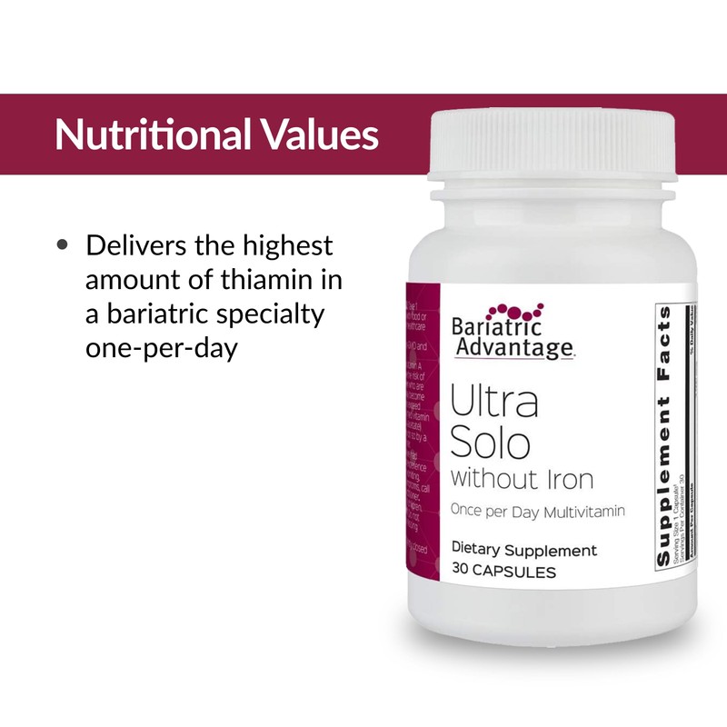 Bariatric Advantage Ultra Solo Without Iron - Once-Per-Day Daily Multivitamin