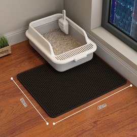 Cat Litter Mat - Cat Litter Mat Litter Trapping Mat 46x26/35x24/30x22/24x16/20x16/18x12 Inch Cat Litter Box Mat Extra Large, Honeycomb Double Layer Cat Litter Mat Tracking Washable Waterproof (18*12)