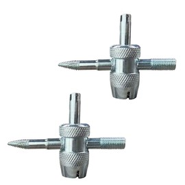 LHDOS 2PCS 4-Way Tire Valve Core Removal Tool, 4-in-1 Universal Valve Wrench Multifunctional Tire Valve Tools, Valve Core Tool Auto Tire Stem Core Remover Installer for Car Bicycle Bike Tire Repair