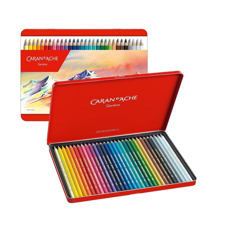 Caran D Ache Supracolor 30 Watercolour Pencils and 1 Card