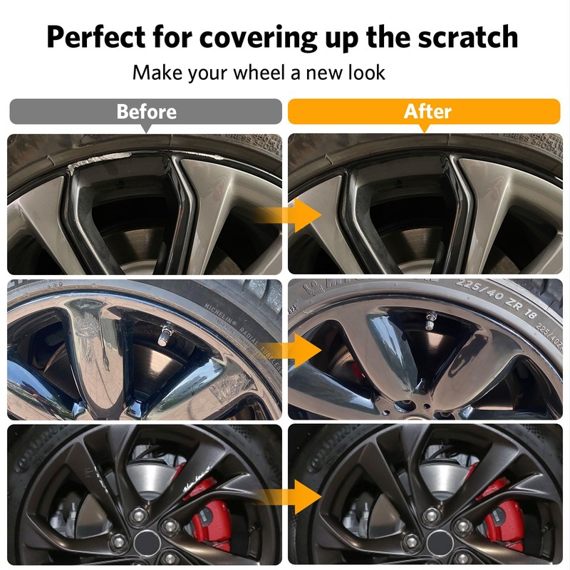 Black Rim Touch Up Paint, Car Wheel Paint for Rims