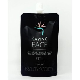 Beauty Society Saving Face Anti-Aging Foaming Facial Mask BTX REFILL 1.76 fl oz