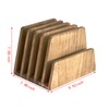 KIRIGEN Wooden Desk Mail Organizer 5 Slots File Paper Holder