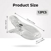 Hopzab 12PCS Clear Vertical Blind Clips, for Securing Curtains, Versatile