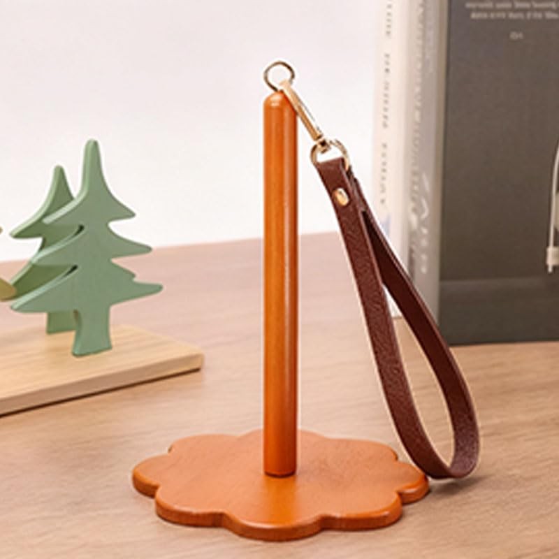 Premium Wooden Wrist Yarn Holder, Brown, Handcrafted Knitting and Crochet