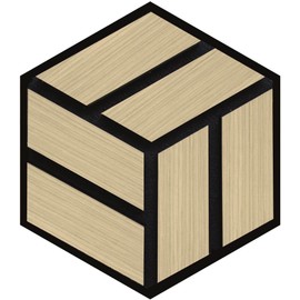 Gedotec Hexagon Acoustic Panels Wood | Oak | Pack of 2 | Wall Panels Wood | Made in Austria | Wall Decoration | 300 x 260 x 19 mm | Sound Insulation | Sound Absorber | Gaming Decoration | Made of
