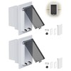 DBVR1W-1 Low Profile Electrical Outlet Box, Outdoor Recessed Outlet Box