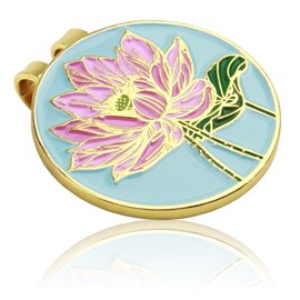 JDGHGB Golf Marker Hat Clip,Lotus Magnetic Golf Ball Marker Hat Clip,Golf Gifts Accessories Ball Markers for Women Men