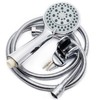High Pressure Shower Head with Hose and Bracket 5 Jet