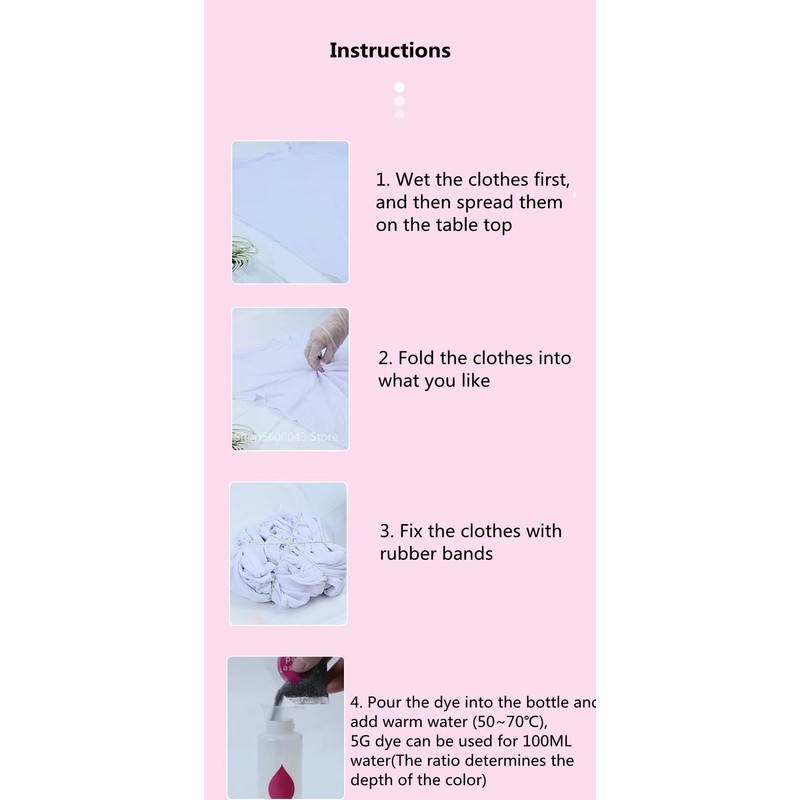 DOTUHAO Tie Dye Powder, Rose Red - Clothing Dye, Procion