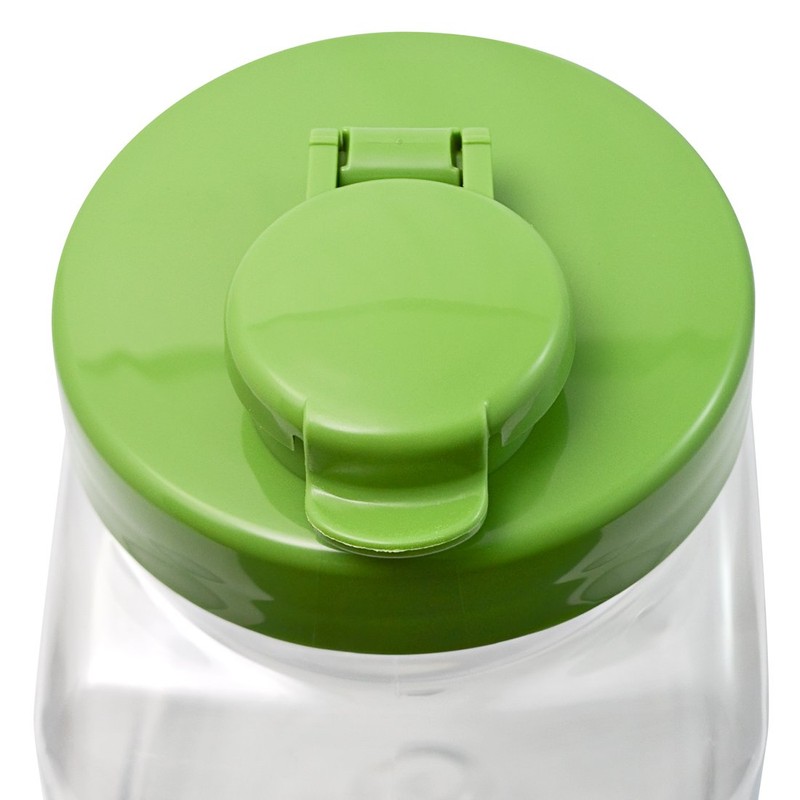 Liquid Sealed Bottle, S Shape, 1.1 L Green