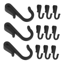 BUGUUYO 12pcs Multi Purpose S Hooks Plastic Clip Hangers for Kitchen Bathroom and Office Easy to Install Grid Hooks for Wire Baskets Trolleys and Shelf Accessories