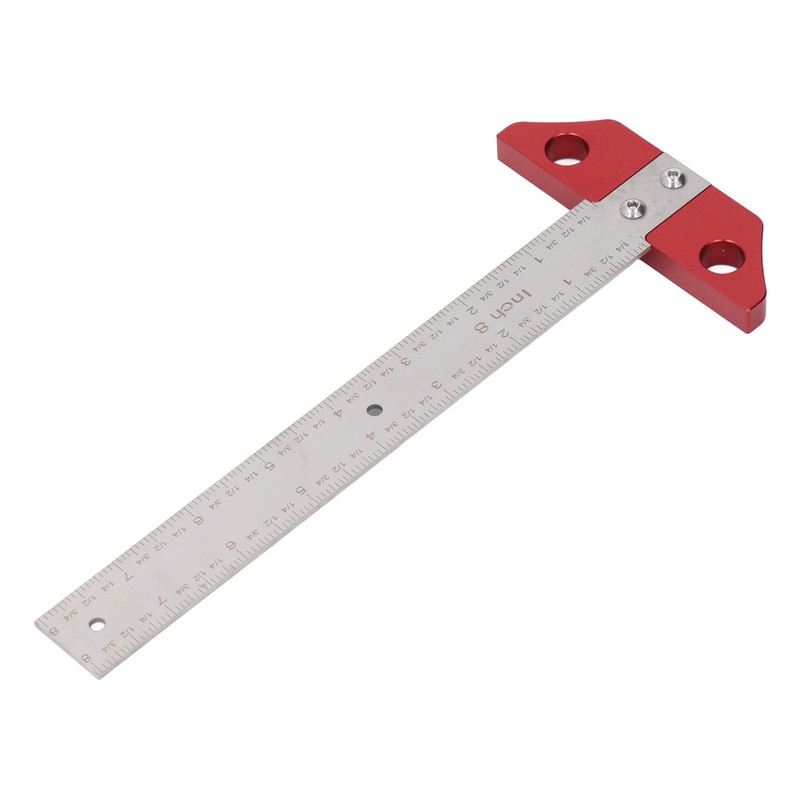 T Square Ruler 8in Drawing Metal Woodworking Layout Measuring Scriber