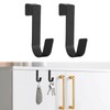 Eophmi Over Door Hook Black,2 PCS Black Over Door Hooks