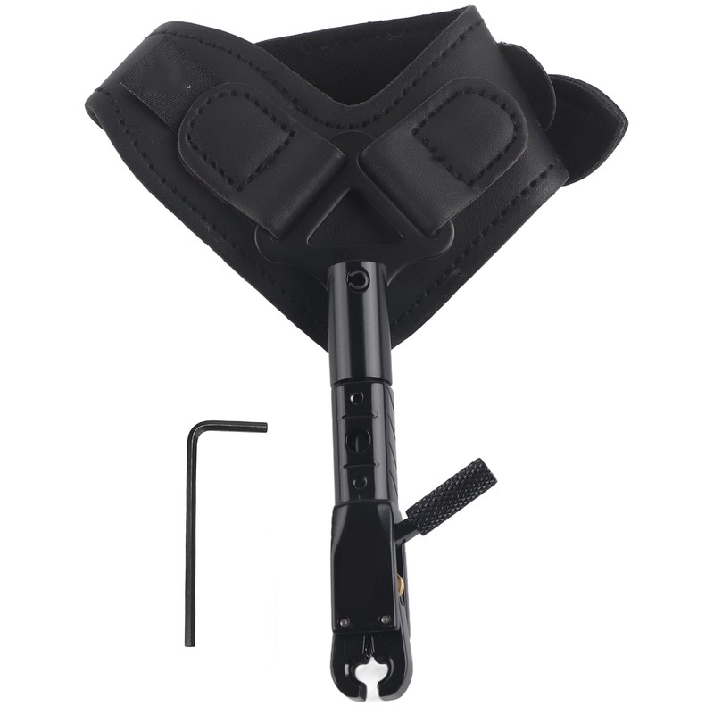 Wrist Strap Bow Release Aid Adujustable PU Outdoor Hunting Arrow