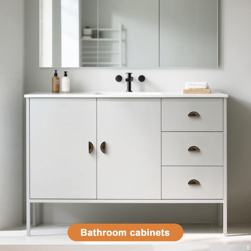 Probrico 10 Pack Antique Brass Cabinet Cup Pulls 3 Inch(76mm)