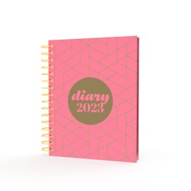 Collins Scandi A5 Week to View 2023 Diary - Deep Pink (PW53.GEPK-23) - Complete Wirobound Planner, Agenda and Journal