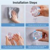 LUXEAR Shower Suction Cup Hooks, 4 Pack Razor Holder for
