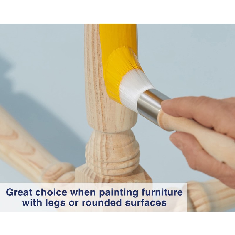 Zibra Round Paint Brush for Curved Surfaces and Ornate Details,