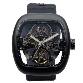MINBER M9172G-BK Men's Automatic Watch, Black, Black