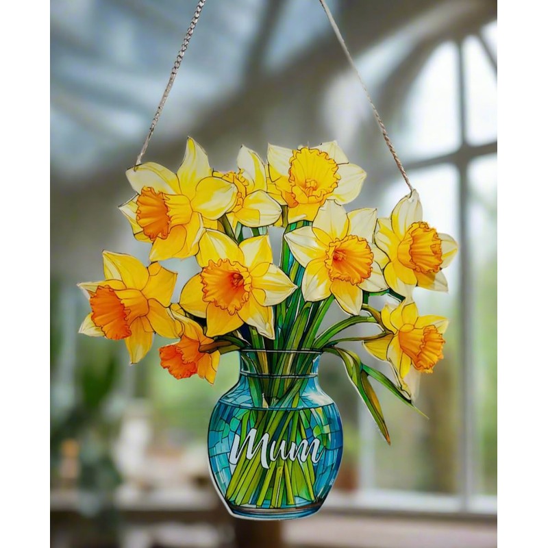 Image Industry Acrylic Everlasting Daffodils in Vase Gifts for Mum