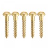 sourcing map Wood Screws M4 x 25mm Slotted Round Head