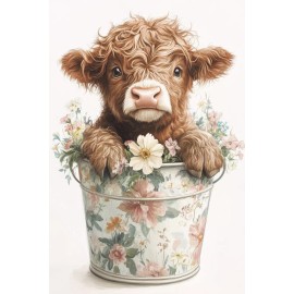 Unbranded HIGHLAND COW BATHROOM DECOR ART WORK PICTURE 8.5X11