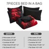 Red Comforter Set Queen 7 Piece Bed in a Bag