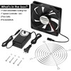 Enokay 120mm DC 12V Powered Fan with AC 100V 240V