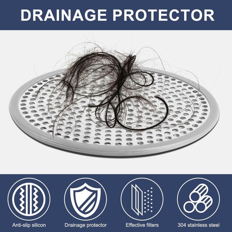 Heavy Duty Stainless Steel Drain Protector, Outside Diameter 4.75" Mesh