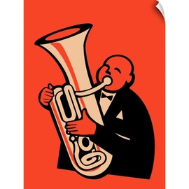 The Tuba Wall Decal, Musical Instruments Artwork