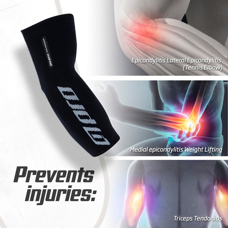 Gorletic Elbow Compression Sleeves (Pair) - Elbow Support - Non-Slip