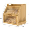 TQQDCI Bread Box for Kitchen Countertop, Large Bread Storage Container