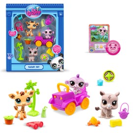 BANDAI - Littlest Pet Shop - Safari Pack - 3 Animals and Accessories - BF00524