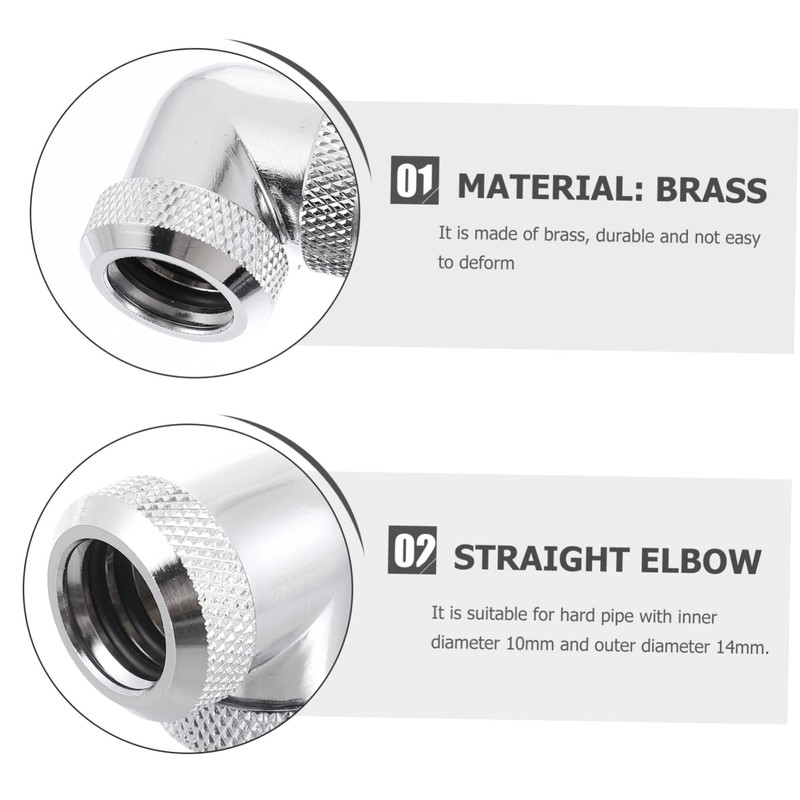 NUOLUX 4pcs Hard Pipe Quick Twist Elbow Water Cooling Kit