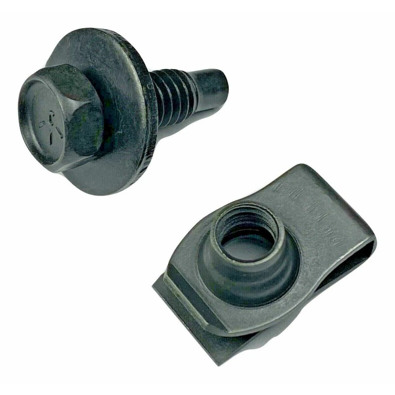Retro-Motive 5/16 Fender Bolts & U-Nut Clips For Ford Lincoln