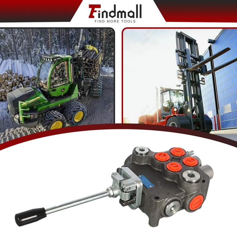 findmall 2 Spool 21GPM 3625PSI Hydraulic Directional Control Valve, SAE