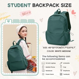 School Backpack Womens,Causal Travel School Bags 14 Inch Laptop Backpack for Teenage Girls Lightweight Rucksack Water Resistant Bookbag College Boys Women Men Daypack A18