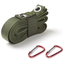 JEELAD Ogawa-style Tarp Extension Belt, Setting Tape, Length Adjustment, 124 inches (315 cm), Connection Tape, Aluminum, Adjustable Fittings, Guy Rope, Camping Tarp, Tension Tape, Camping Equipment