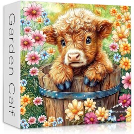 Brand: PICKFORU PICKFORU Highland Cow Puzzles for Adults 1000 Pieces, Cute Animal Flower...