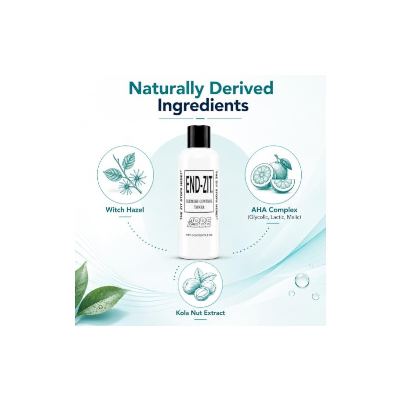 End-zit Blemish Control Toner For Treatment Of Acne, 8-ounce
