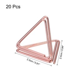 MECCANIXITY Table Number Holders 20pcs Rose Gold Place Card Holder Name Stands Picture Holders for Tables Setting Wedding Display