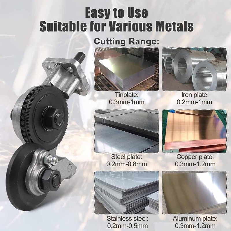 Electric Drill Plate Cutter Sheet Metal Nibbler Precise Cutting Sheet