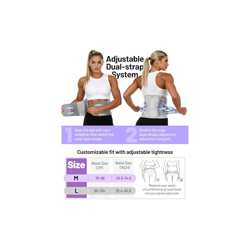 Back Brace for Women,Pain Lumbar Back Support Brace Sciatica Pain